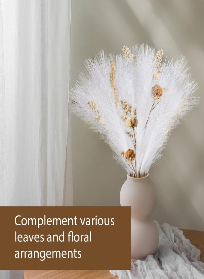 JOLYEAK 30pcs Pampas Grass Decor,21" Artificial Pompous Grass Bulk,Small Vase Filler Pompas Grass for Home Wedding Living Room Wall Party Decoration (White) - Image 3