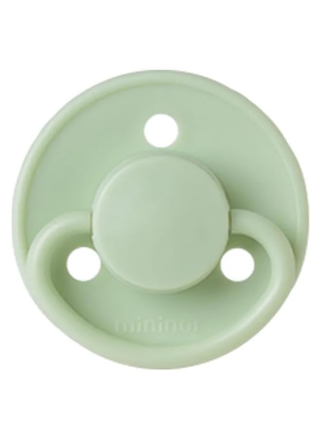 Mininor Round Pacifier Latex 6M Gooseberry - Image 1