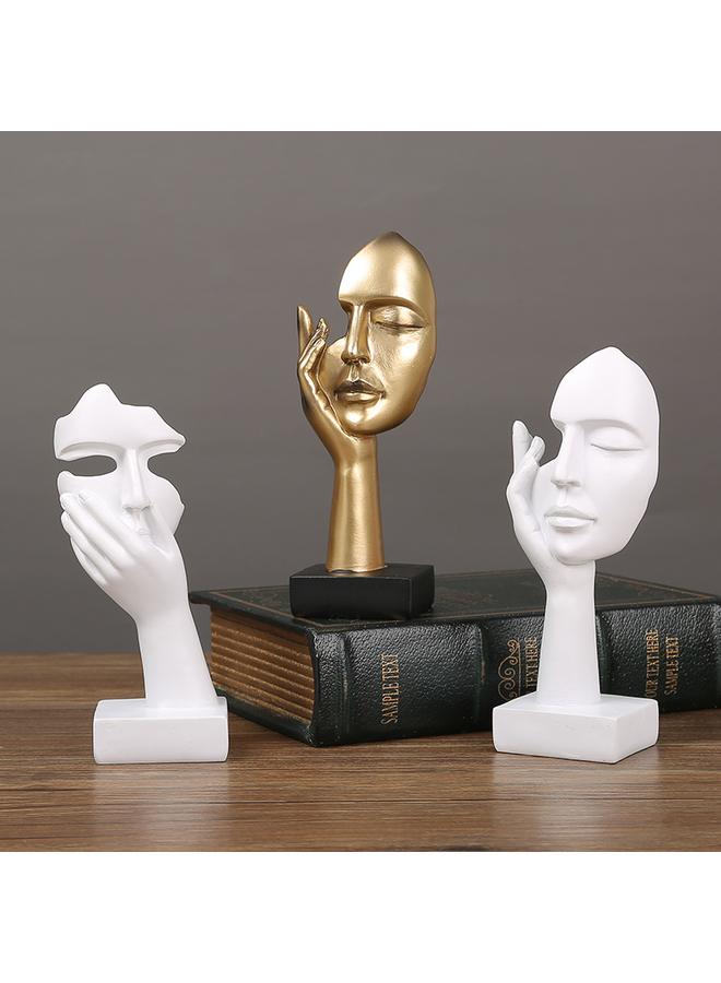 Bluejw New Mask Character Ornaments Silent Is Gold Resin Crafts Home Living Room Entrance Wine Cabinet Window Decorations - Image 2