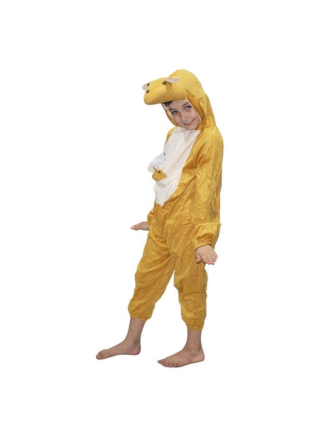 Kaku Fancy Dresses Fleece Kangaroo International Animal Costume For Kids - Brown, 5-6 Years | Animal Fancy Dress For Boys & Girls - Image 5