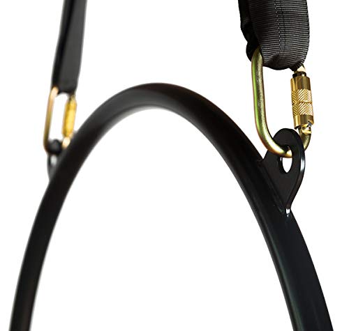 runner deer Black Spanset Round Slings 2-Pack for Aerial Hoop Rigging safety rated nylon sling for Yoga Hammock Aerial Silks Wrap Over Tree Limbs or Beams (2 M/ 6'7"FT) - Image 3
