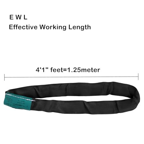 runner deer Black Spanset Round Slings 2-Pack for Aerial Hoop Rigging safety rated nylon sling for Yoga Hammock Aerial Silks Wrap Over Tree Limbs or Beams (2 M/ 6'7"FT) - Image 2