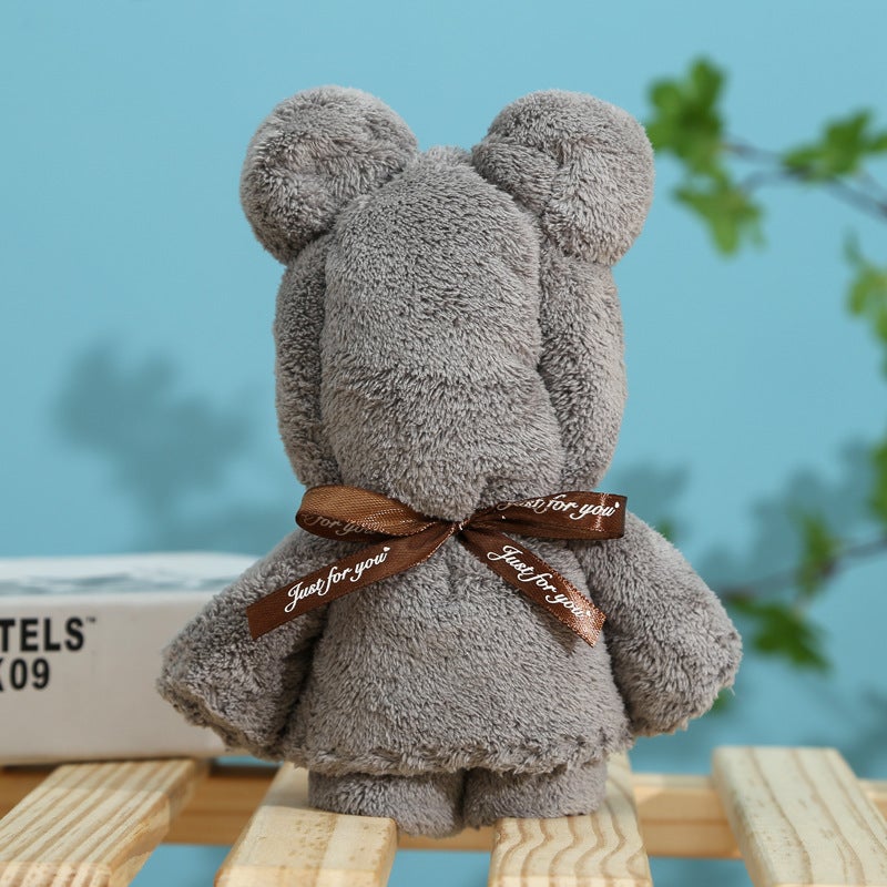 Pineapple Bear Towel Wedding Gift Full Moon Creative Modeling Gift Towel Coral Fleece Hand Gift - Image 1