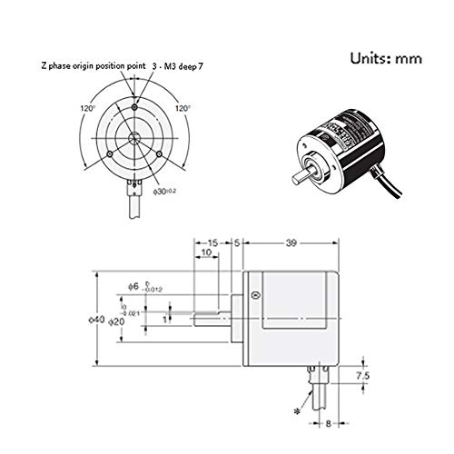 WSDMAVIS 1 Pcs Rotary Encoder E6B2 CWZ6C E6B2-CWZ6C 1024P/R DC 5-24V - Image 5