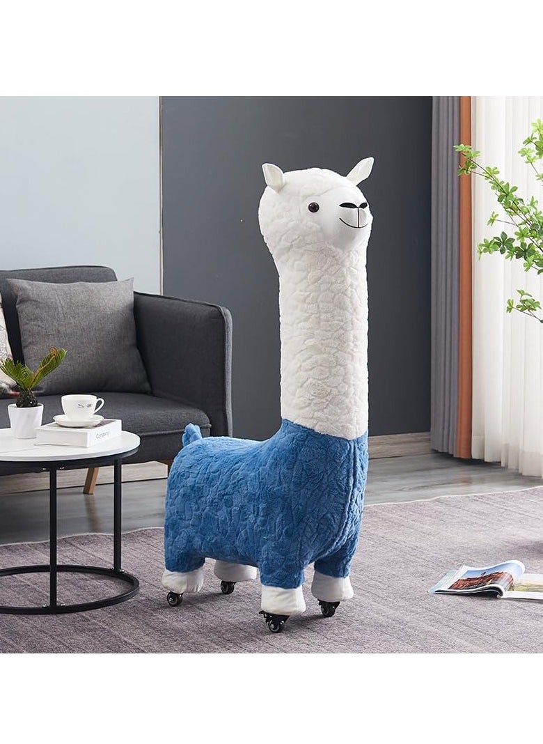Cool Baby COOLBABY Giant Alpaca With Detachable Wheels Children's Riding Toy Load-Bearing 200KG Suitable For Children Of All Ages Blue  - Image 1