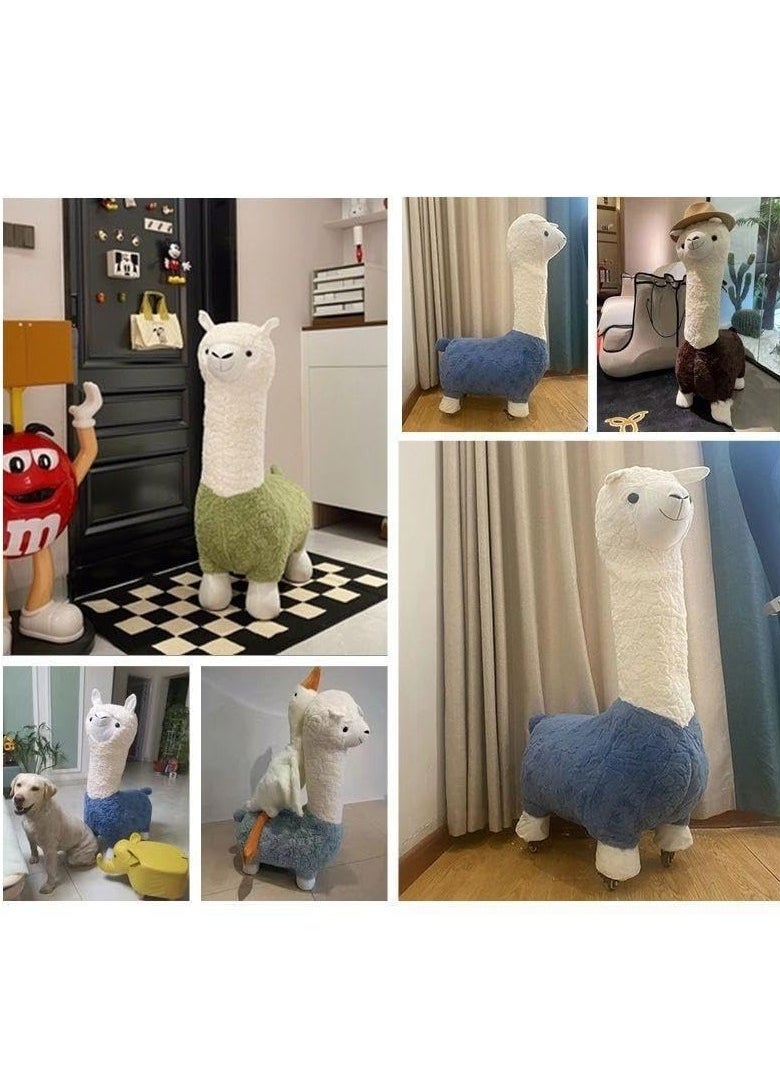 Cool Baby COOLBABY Giant Alpaca With Detachable Wheels Children's Riding Toy Load-Bearing 200KG Suitable For Children Of All Ages Blue  - Image 5
