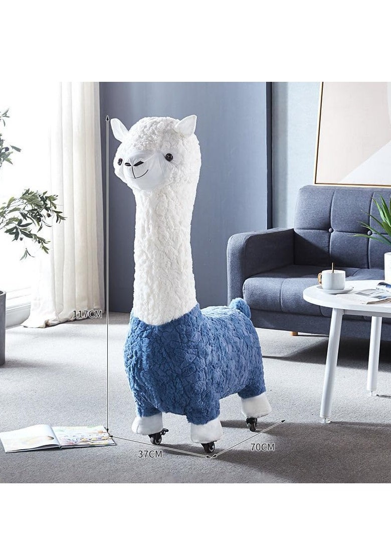 Cool Baby COOLBABY Giant Alpaca With Detachable Wheels Children's Riding Toy Load-Bearing 200KG Suitable For Children Of All Ages Blue  - Image 3