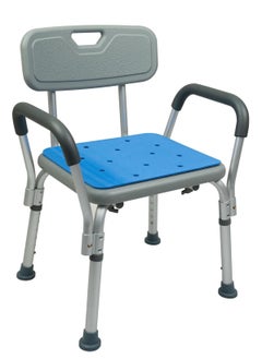 Meishida Shower Chair Bath Stool with Backrest Height Adjustable Bath Seat with Padded  - Image 1