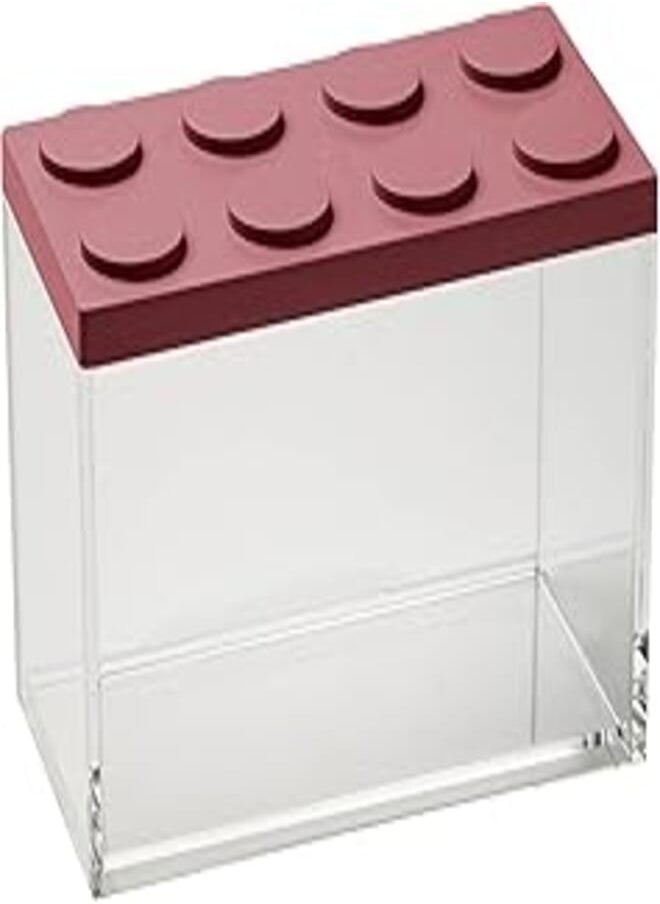 OMADA Omada Design Brickstore, Brick-shaped container, 67.6 oz Capacity, 3.9x7.9x6.1 inch Canister, With All The Pieces Stackable Together 