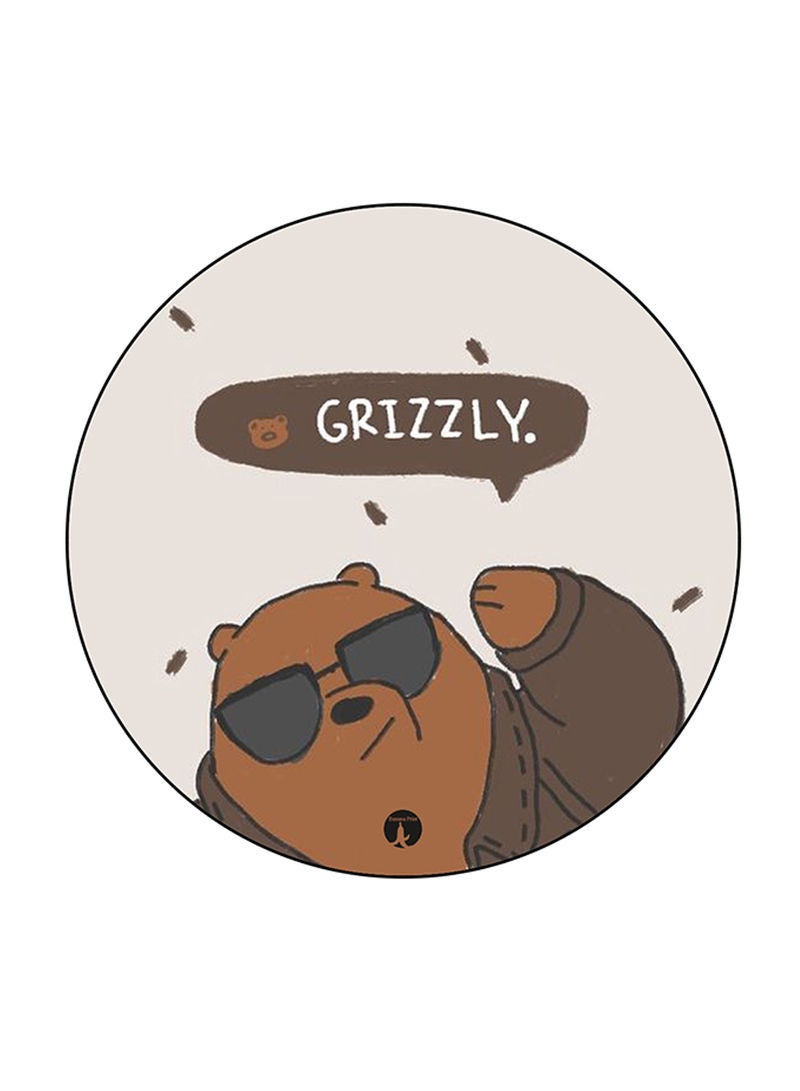 RKN We Bare Bears Printed Round Pin Badge Multicolour - Image 1