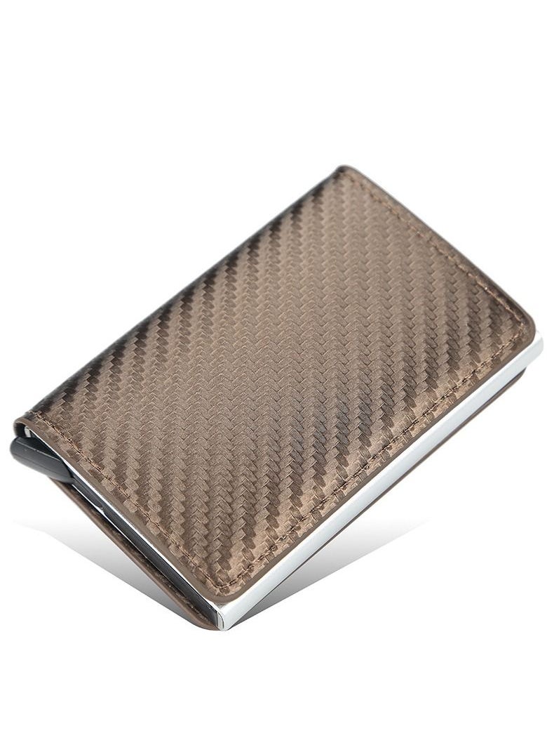 baellerry New Fashion RFID Blocking Auto Pop-up Card Slots  Unisex Wallet with Aluminum Alloy Money Clip  - Image 1