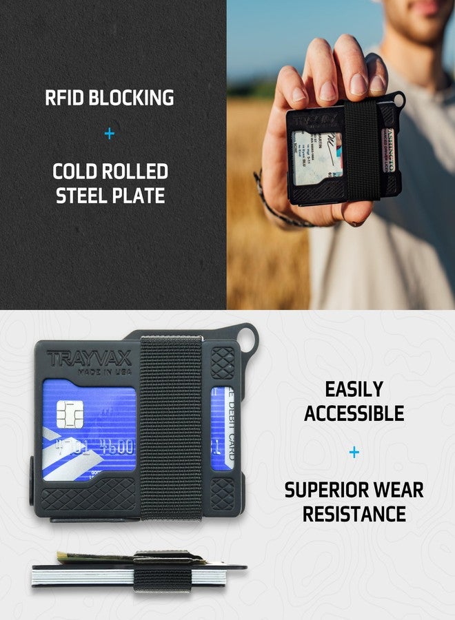 Trayvax Armored Summit Wallet, RFID Front Pocket Metal Credit Card Holder with Money Clip, Slim Minimalist Wallet for Men and Women, Shadow Black - Image 4