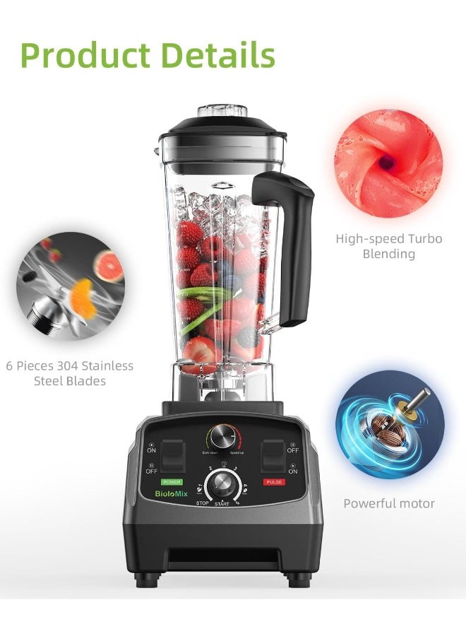 Biolomix - BioloMix Professional Blender,Smoothie Blender,Blender for Kitchen with 2200-Watt Motor,T5200 - Image 1