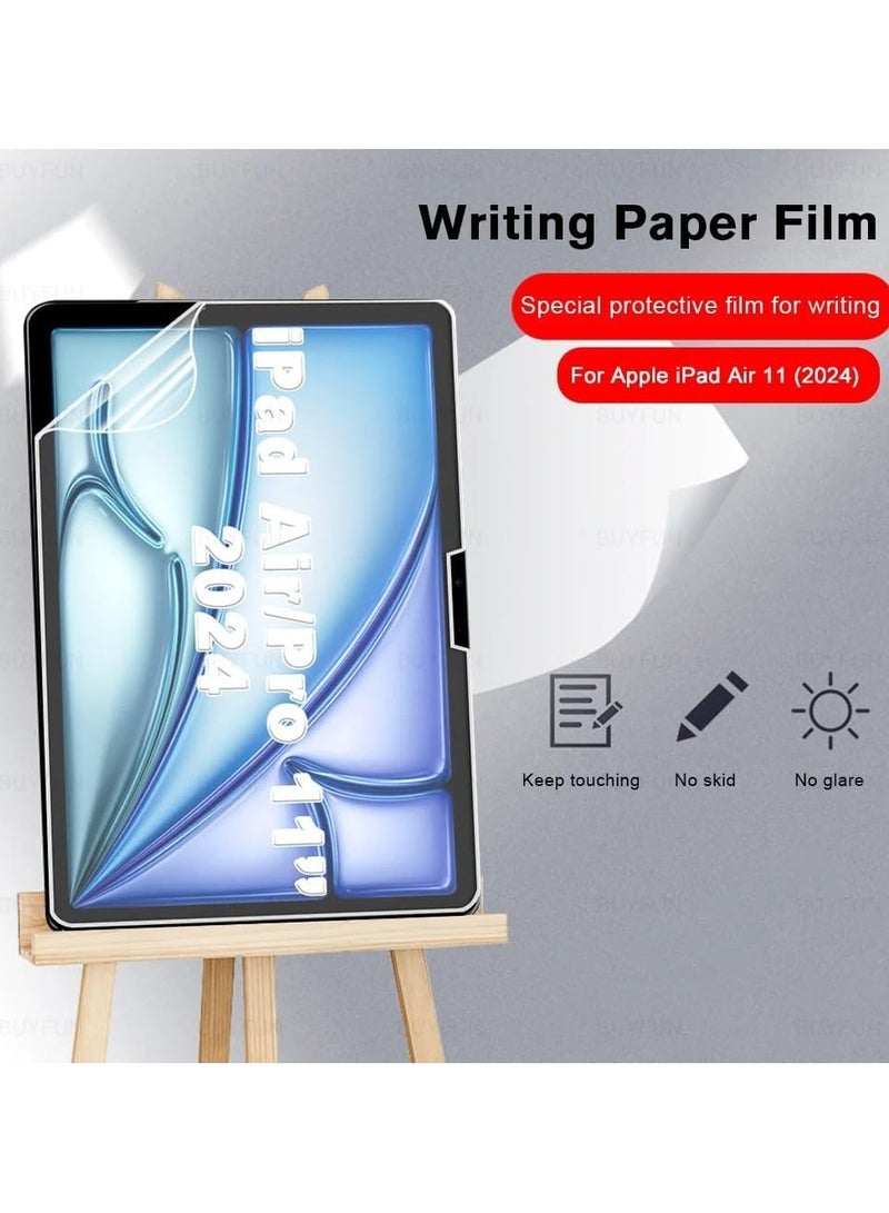 【2 Pack】 Paper Screen Protector for iPad Air 11-inch (M2) 2024, Anti-Glare Matte Anti-Fingerprint Bubble Free, Face ID  Pencil Pro Campatible - Image 3