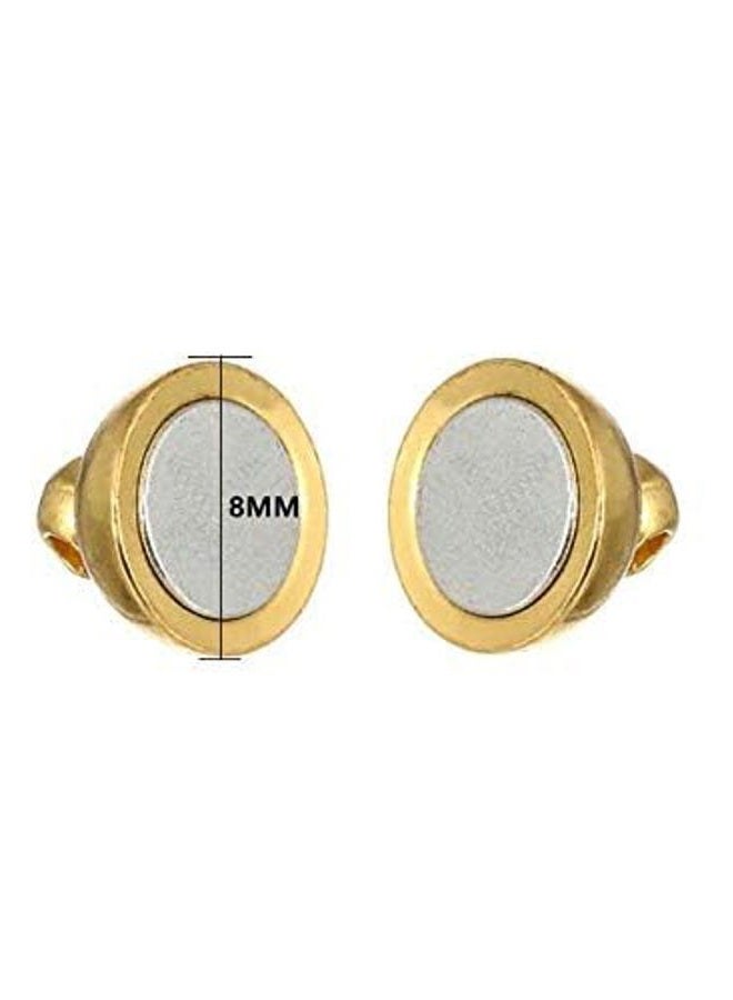 DNHCLL 10PCS 8MM Jewelry Magnetic Clasps Round Magnetic Clasps for Bracelet Necklace Making Magnet Converter, DIY Jewelry Accessories (Gold) - Image 3