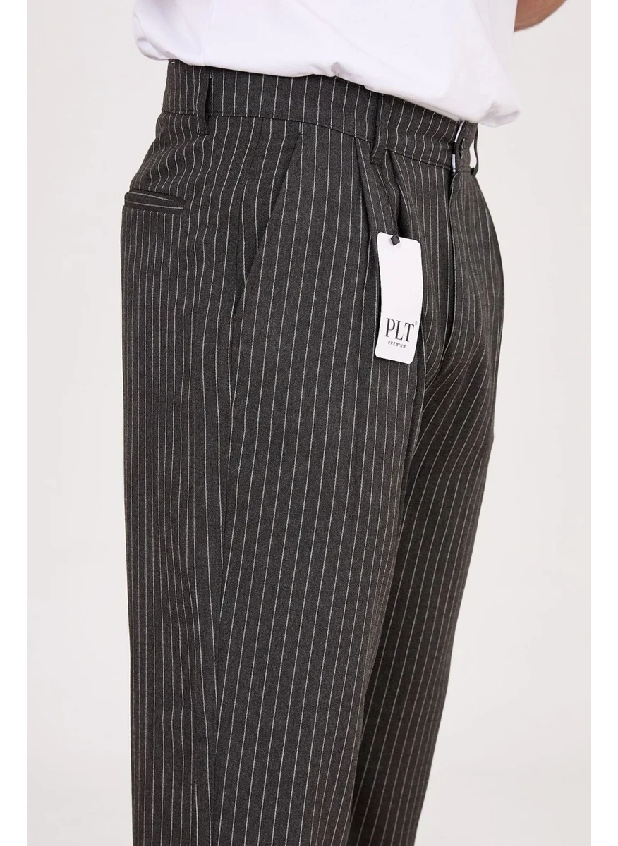 Cool Tarz Cool Style Pinstripe Baggy Fabric Trousers