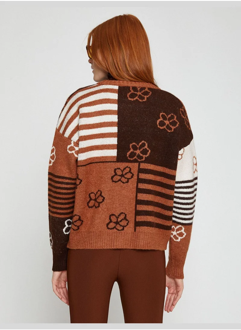 كوتون Turtleneck Sweater Patterned