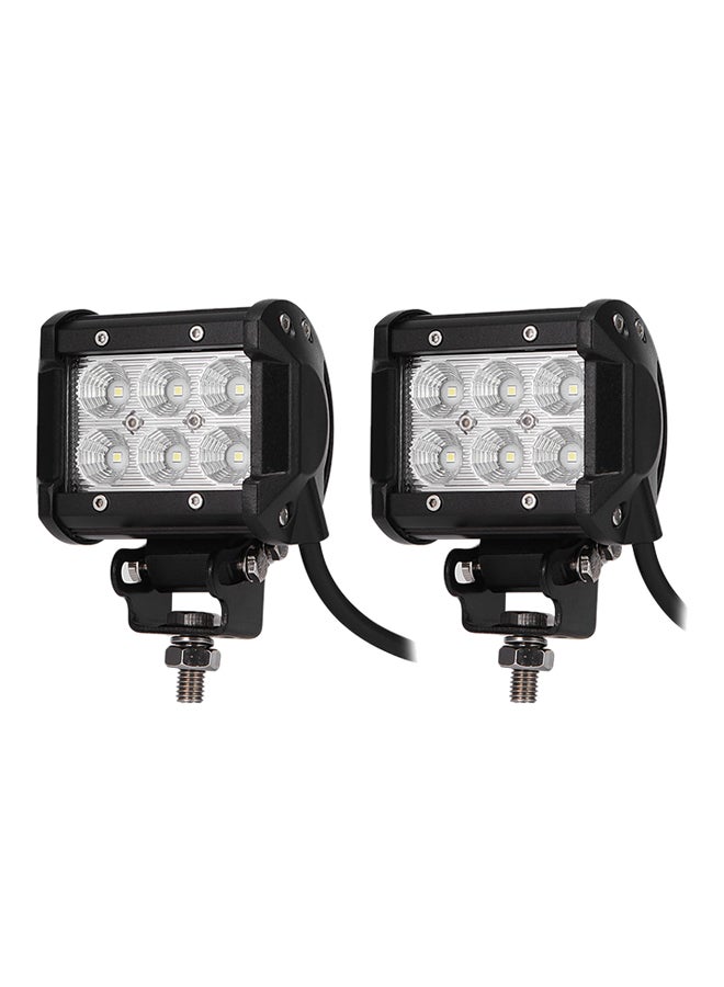2-Piece LED Car Top Flood Work Light Bar - Image 1
