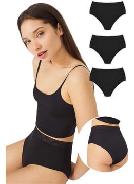 COTTONHILL Basic High Waist Laser Cut Bikini Panties 3 Pack - 3  - Image 1