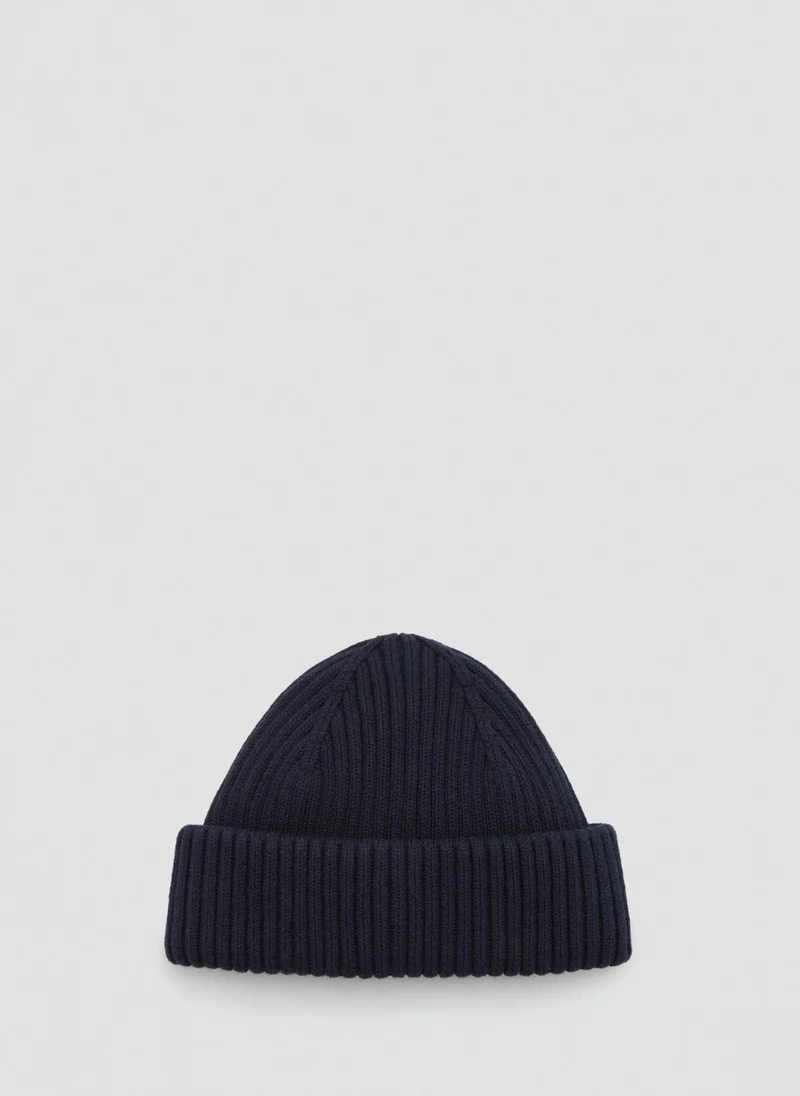 Mango Man Ribbed Knitted Cotton Hat