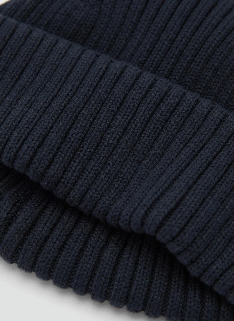 Mango Man Ribbed Knitted Cotton Hat