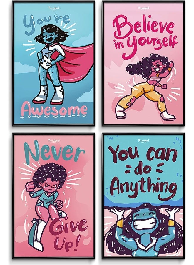 Throwback Traits Girls Room Decor, Black Girl Wall Art, Posters For Teen Girls Room - Image 1