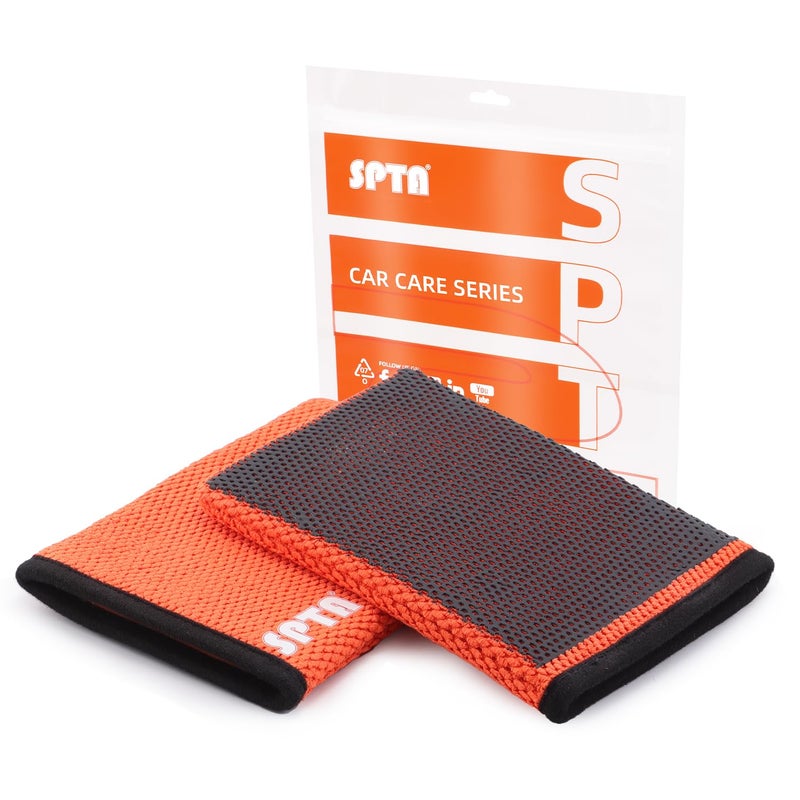 SPTA Clay Mitt, 1Pc Fine Grade Clay Bar Wash Mitt, Clay Eraser Mitt for Car Detailing, Auto Detailing Clay Bar Glove Quickly Removes Debris from Your Paint, Glass, Wheels, & More-CHMLG01 - Image 1