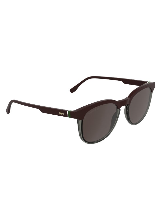 LACOSTE FULL RIM INJECTED LACOSTE SUNS L6073S 5219 (601) BURGUNDY/ TRANSPARENT GREY - Image 3