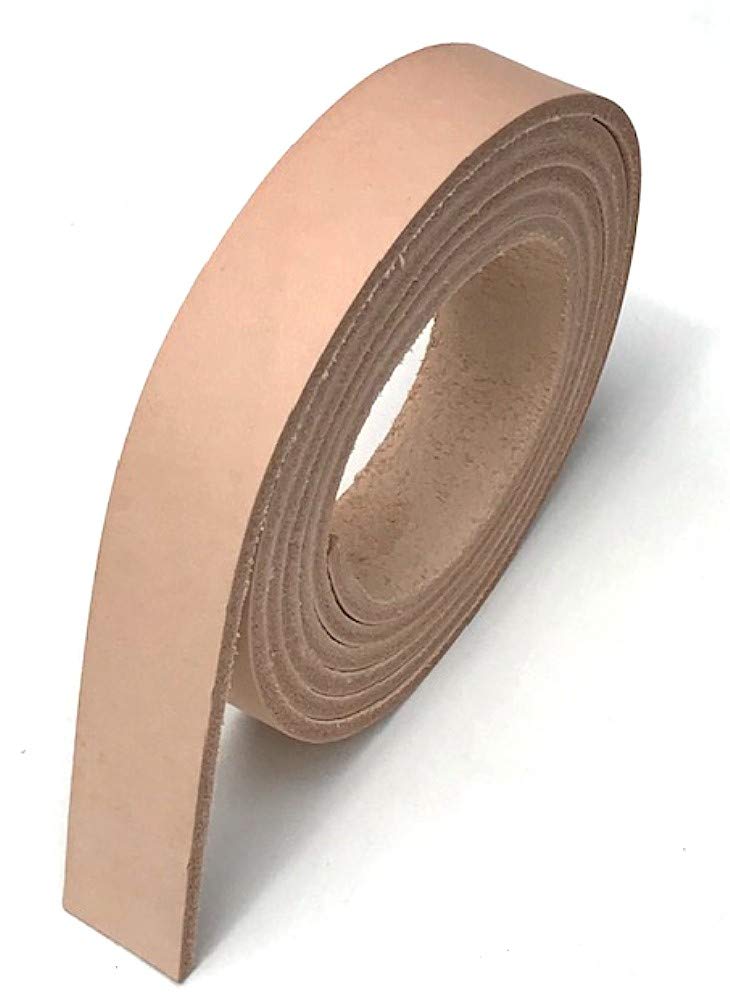 Dangerous Threads Natural Veg Tan 8/9 Ounce Leather Belt Blank Strip, Extra Long 1" x 72"