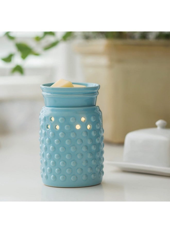 CANDLE WARMERS ETC . Midsized Illumination Fragrance Warmer Lightup Warmer For Warming Scented Candle Wax Melts And Tarts Or Fragrance Oils To Freshen Smaller Rooms Blue Hobnail  - Image 3