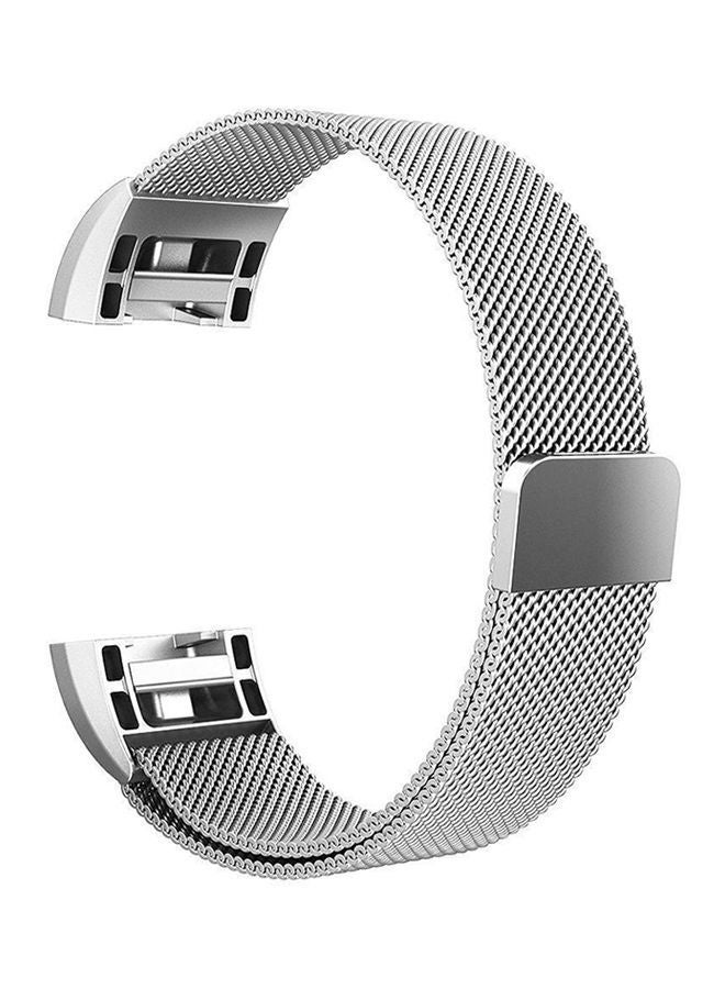 NIBEMINENT Replacement Band For Fitbit Charge 2 Silver 