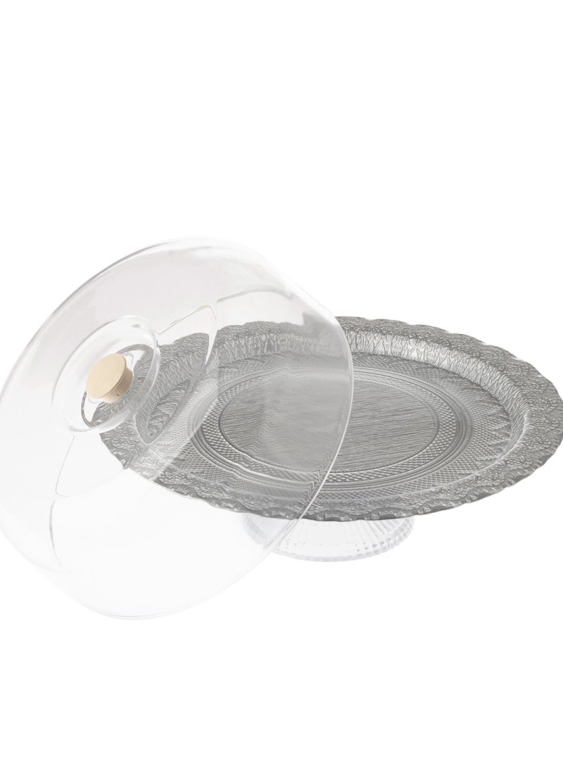 Dania Base glass cake plate with lid, size 30 cm height 10 cm  - Image 2