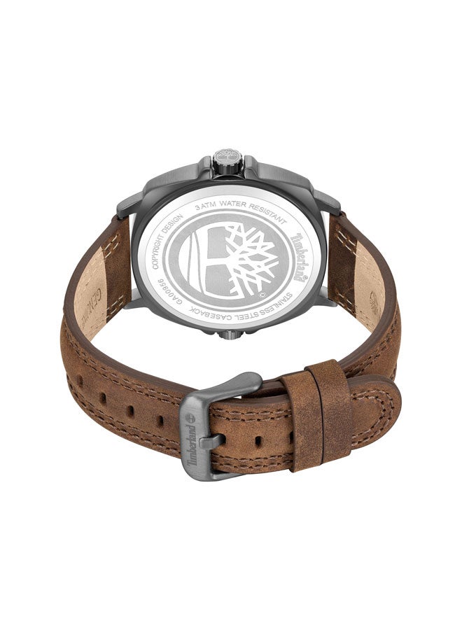 Timberland Men Williston Blue Dial Leather Strap Analog Watch for Men, 48mm - Image 3