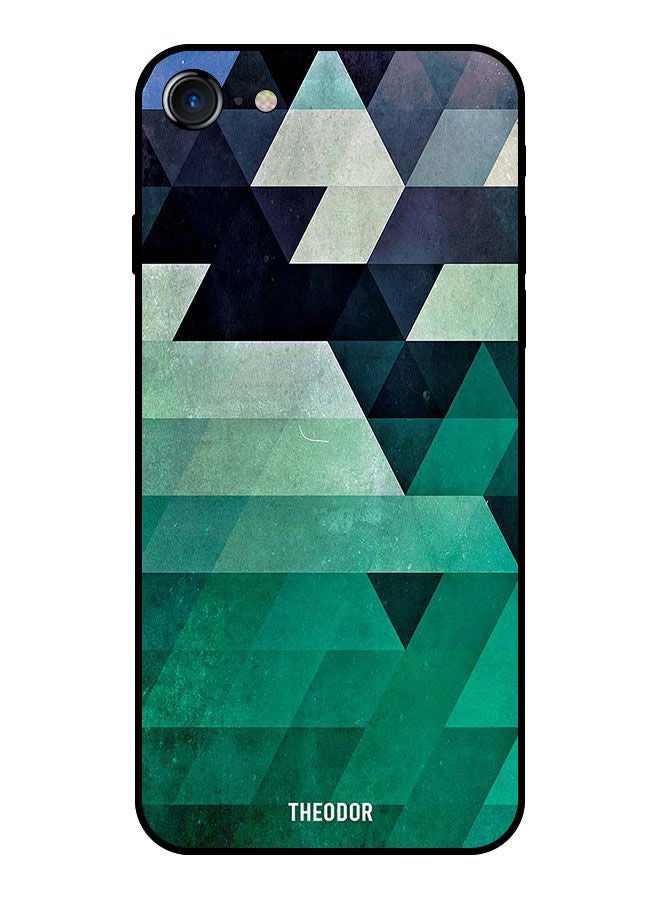 Theodor Protective Case Cover For Apple Iphone SE 2022 Triangle Seacolor Pattern - Image 1