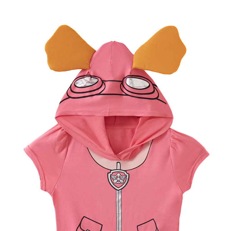 Paw Patrol Nickelodeon Girls Cosplay Hooded Tulle Dress with Ears for Infant, Toddler and Big Kids - Image 2