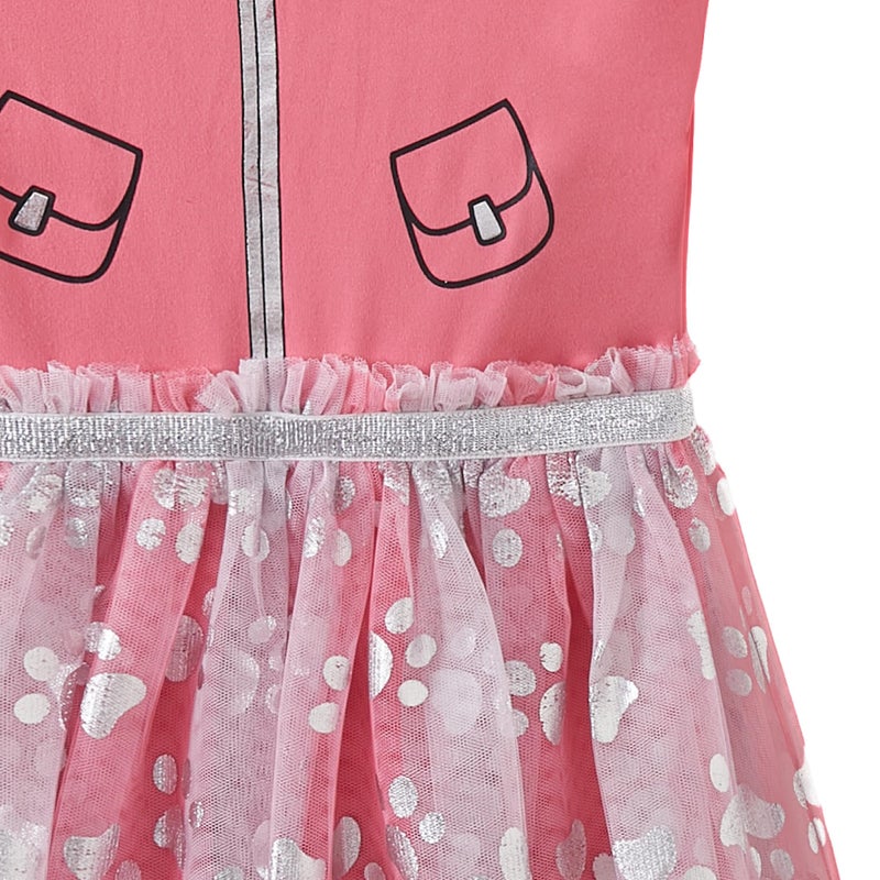 Paw Patrol Nickelodeon Girls Cosplay Hooded Tulle Dress with Ears for Infant, Toddler and Big Kids - Image 5