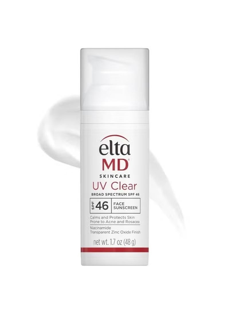 EltaMD UV Clear Face Sunscreen SPF 46, Oil Free Sunscreen with Zinc Oxide, Dermatologist Recommended Sunscreen - Image 1