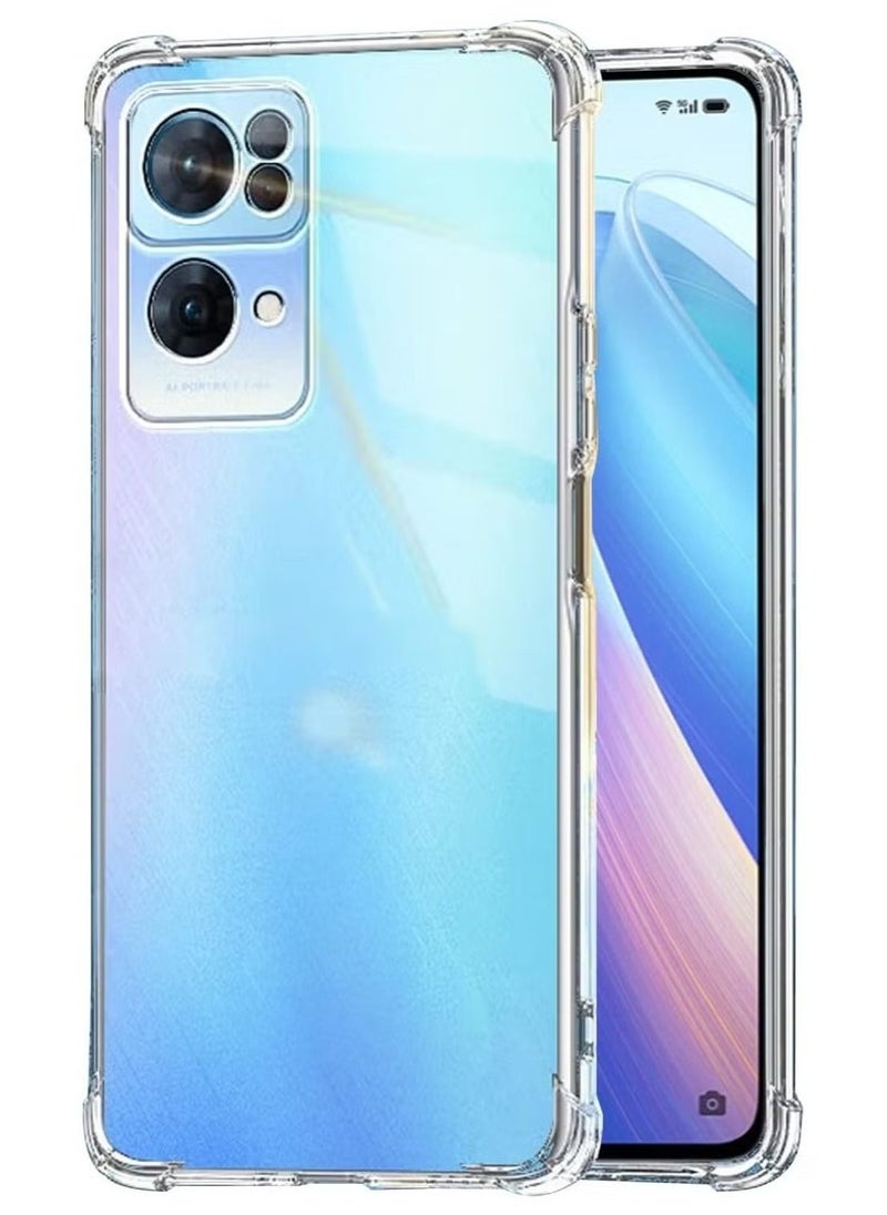 Raxoom Cover Case Compatible with OPPO Reno 7 Pro, Crystal Clear Protective Shell with Reinforced Corner Bumper, Slim Fit Shockproof Flexible TPU Phone Case for OPPO Reno 7 Pro - Image 2