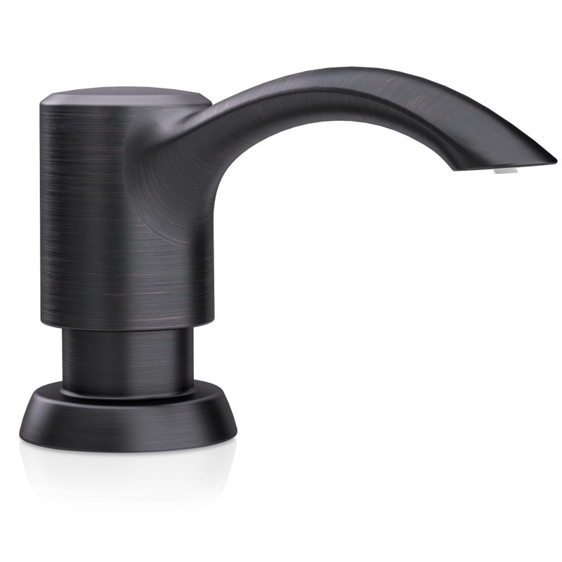SAMODRA Built in Kitchen Sink Soap Dispenser Oil Rubbed Bronze with 13 oz Large PET Lotion Bottle Refill from Top