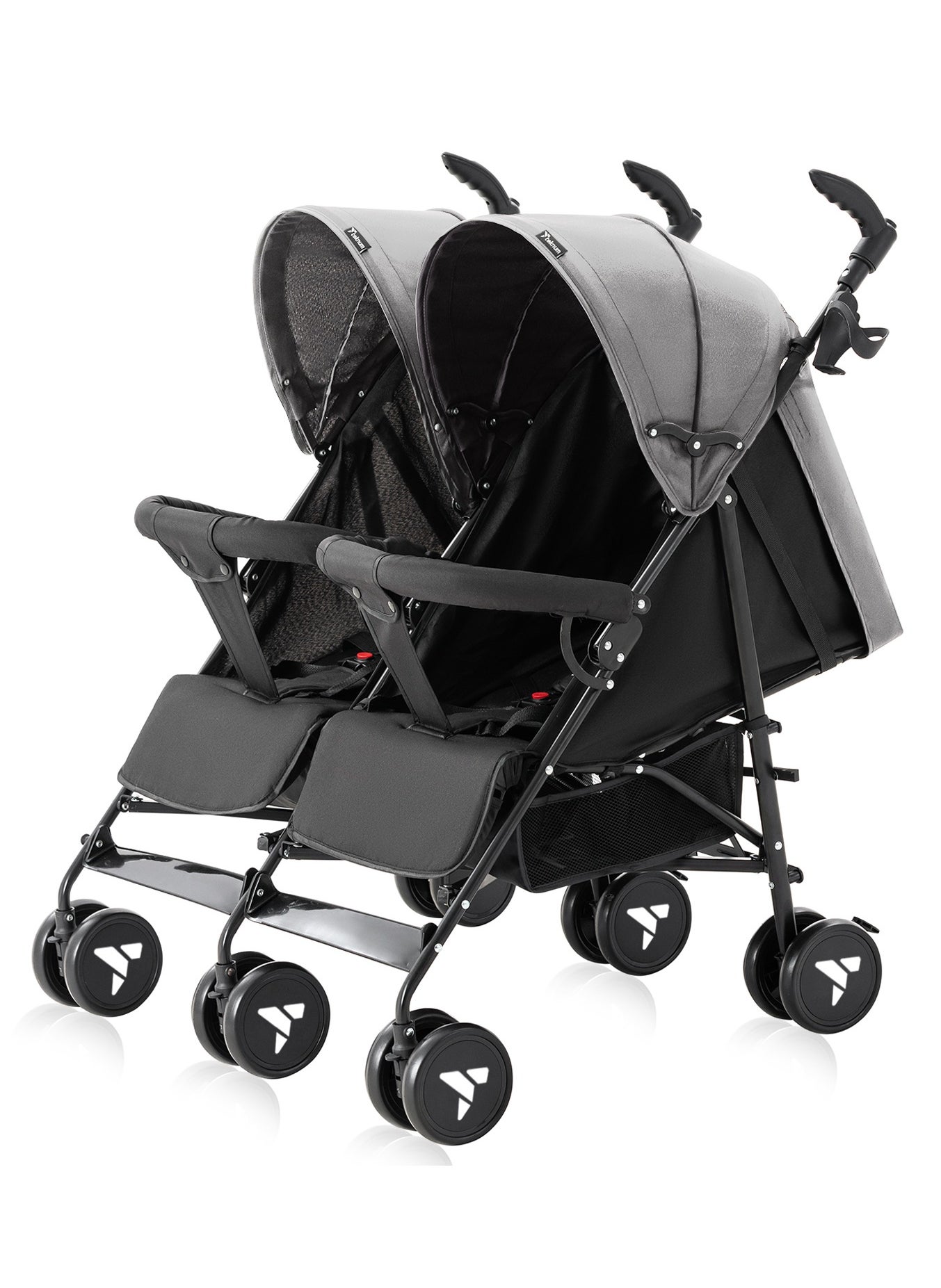 Baby Twin Stroller Fellow With Lightweight And Foldable - Grey 