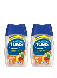 TUMS Tums Pack Of 2 Extra Strength 750mg 48 Chewable Tablets  - Image 1