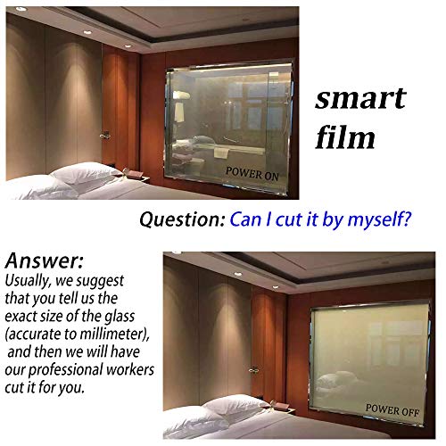 SW PDLC Switchable Smart Film Electric Smart Glass Film Adhesive All Day Privacy Protection Window Sticker, 6Inch x 12Inch - Image 3