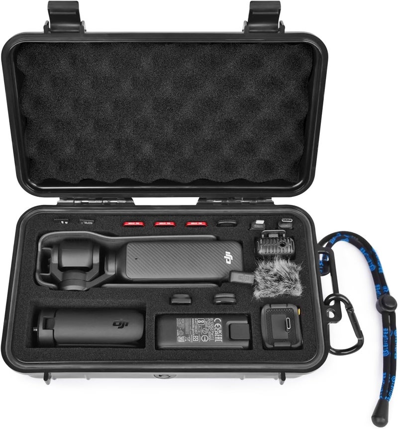 ليكوفي حقيبة ليكوفي الترفيهية المقاومة للماء، صلبة، متوافقة مع كاميرات DJI Osmo Pocket 4، Osmo Pocket 3/Creator Combo/Power Expansion Combo، بالإضافة إلى كاميرات الفيديو وكاميرات التدوين (الحقيبة والمحفظة فقط). - Image 1