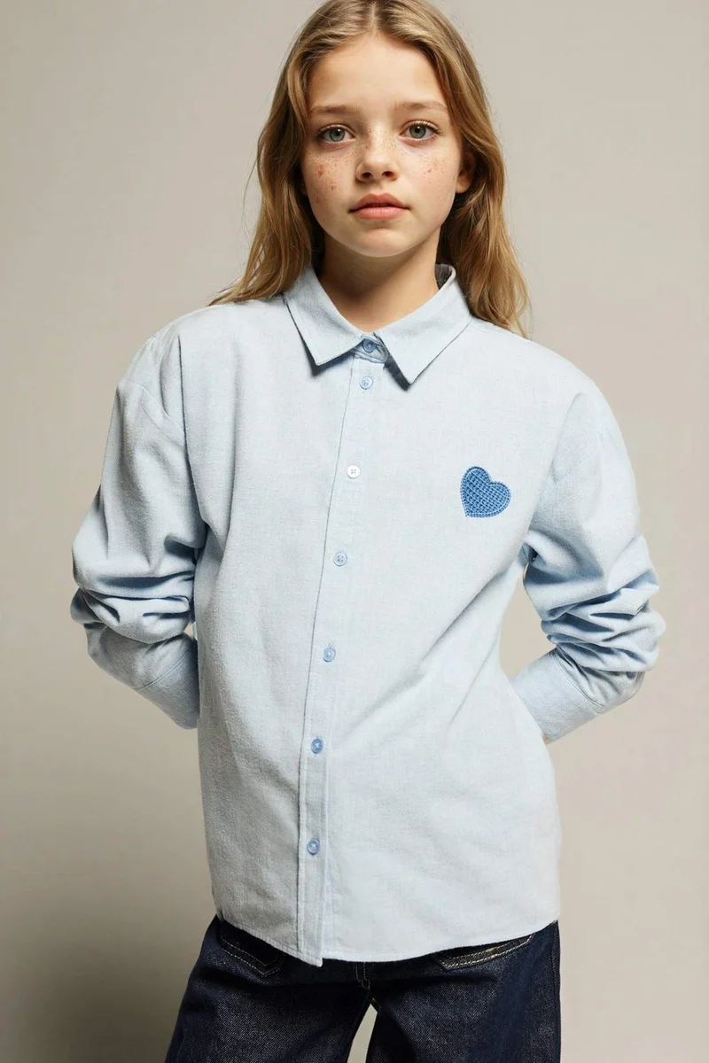 Defacto Regular Fit Long Sleeve Poplin Shirt