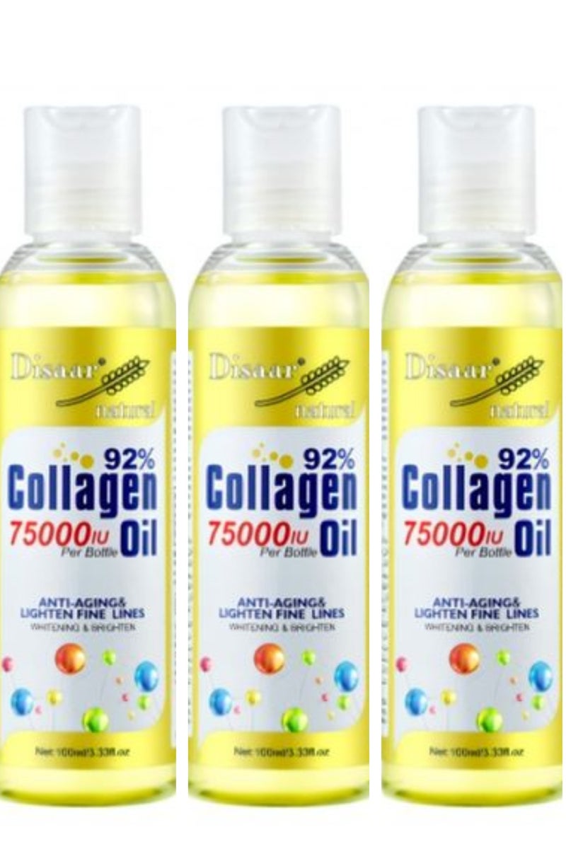 Disaar Anti-Aging Collagen Oil Brightening Face And Body Oil 100ml 3 Pcs