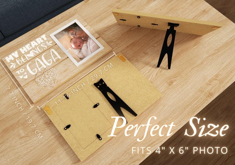 InnoBeta Gaga Gifts for Grandma Mothers Day Gifts for Gaga Picture Frame 4x6 on Mothers Day Christmas Birthday - Image 5