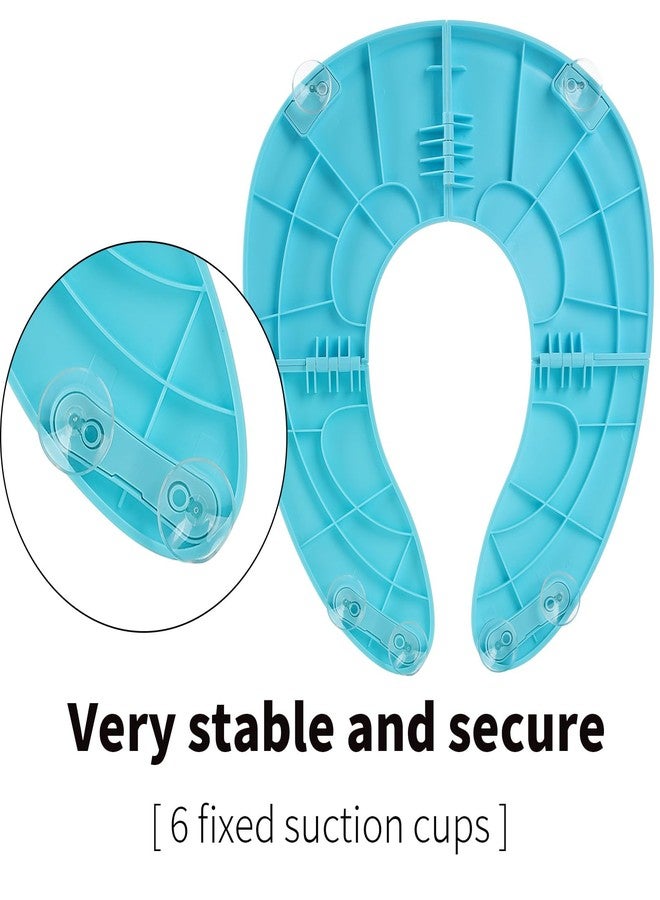 Funbliss Foldable Travel Potty Seat for Toddlers - Portable Folding Toilet Training Seat for Toddlers with Safety Suction Cups, Includes Storage Bag - Essential for On-the-Go Potty Training,Blue - Image 5