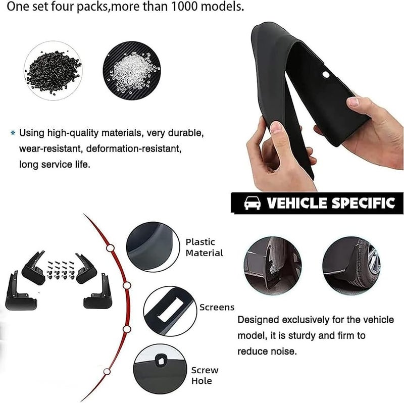 Audi A6 C7 2016 2018 Front Rear Mud Flaps Splash Guards Wheel Protection - Image 1
