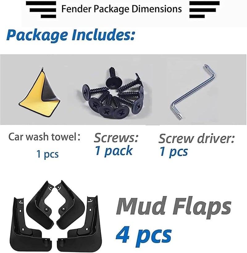 Audi A6 C7 2016 2018 Front Rear Mud Flaps Splash Guards Wheel Protection - Image 3