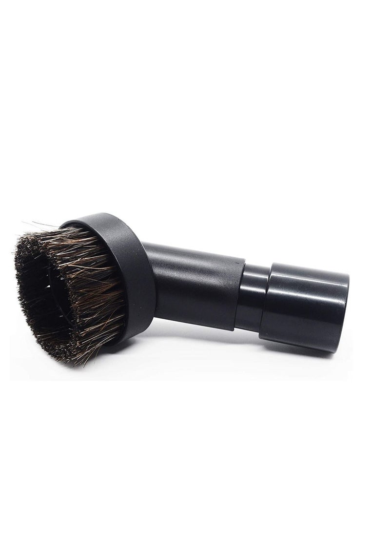 Y&D Horse Hair Round Dust Brush 1.25" 25MM Cleaner Vacuum Attachment Soft Bristles Replacement with 1-1/4" to 1-3/8" Hose Adapter  - Image 3